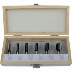 FORTIS Nutfräser Satz HW S8 6 Tlg. Im Holzk.