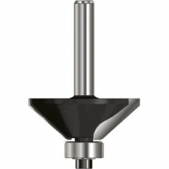 ENT EUROPEAN NORM TOOLS ENT 13821 Fasefräser HW (HM), Schaft (C) 8 Mm, Durchmesser (A) 28,6 Mm, B 9 Mm, E 45°, D 32 Mm, Mit Kugellager