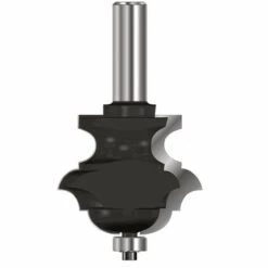 ENT EUROPEAN NORM TOOLS ENT 15520 Multiformfräser HW (HM), Schaft (C) 8 Mm, Durchmesser (A) 31,8 Mm, B 25,4 Mm, R1=3,2 Mm, R2=4 Mm, R3=4,8 Mm, D 32 Mm, Mit Kugellager