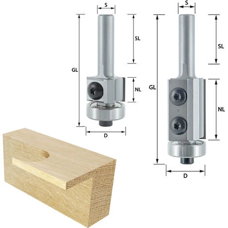 ENT EUROPEAN NORM TOOLS ENT 20290 Wendemesser Bündigfräser HW, Schaft (S) 8 Mm, Durchmesser (D) 19 Mm, NL 12 Mm, GL 50 Mm, SL 30 Mm, Mit Kugellager 2 ENT EUROPEAN NORM TOOLS ENT 20290 Wendemesser Bündigfräser HW, Schaft (S) 8 Mm, Durchmesser (D) 19 Mm, NL 12 Mm, GL 50 Mm, SL 30 Mm, Mit Kugellager – Bild 2