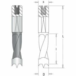 Guhdo HW-Kombi-D�bellochbohrer D8 L27 L57,5 R