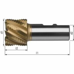 ORION Schaftfräser Extrakurz TICN+ 40 Mm HSSE5-TICN+TIN