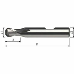 ORION Radius-Schaftfräser HSSE8 Kurz 6 Mm DIN 1835B