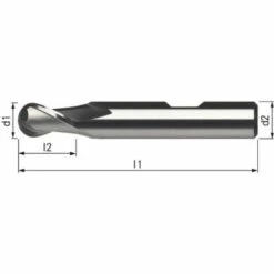 ORION Radius-Schaftfräser HSSE8 Kurz 9 Mm DIN 1835B