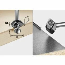 FESTOOL FRÄSER Festool Fasefräser-Wendeplatten S8 HW 45° D27 12x12 KL  499807