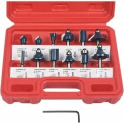 LANGRAY Fräser, 12 PCS Gerade Rillenschneider, Rillenschneider Set Holzschneider Holzbearbeitungswerkzeug Holzbearbeitungswerkzeug (Kunststoffgehäuse)