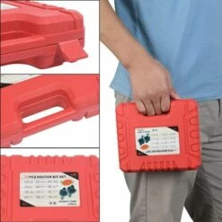 LITZEE Fräser, 12 PCS Gerade Rillenschneider, Rillenschneider Set Holzschneider Holzbearbeitungswerkzeug Holzbearbeitungswerkzeug (Kunststoffgehäuse) -Frästische & Zubehör Verkäufe 2022 28932340 4