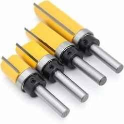 LITZEE 4Pcs Finishing Pattern Pattern Router Bit Set 8mm Shank Flush Trim Bit Set Holzbearbeitungsfräser -Frästische & Zubehör Verkäufe 2022 28932580 4