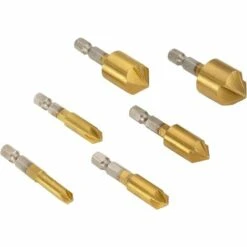 LITZEE 6-teilige Holzbearbeitungsschneider, 90 ° HSS-Kegelfräser, Hartmetall-Kegelfräser, 6 Mm, 8 Mm, 9 Mm, 12 Mm, 16 Mm, 19 Mm -Frästische & Zubehör Verkäufe 2022 28933395 4