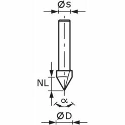 FESTOOL V-Nutfräser HW Schaft 8 Mm HW S8 D14/7/90° Nr.:490999 -Frästische & Zubehör Verkäufe 2022 33983949 3