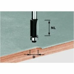 Festool Bündigfräser Fräser HW Schaft 8 Mm D12,7/NL25 491027 Oberfräse OF 1400