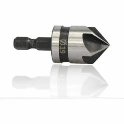 DONTODENT 3 Stück 90 Grad Fasenschneider,5 Flöte Fasenschneider HSS Kegelschneider 1/4 "Hex Walnuss Fräser Holz Fasenschneidwerkzeug 12/16 / 19mm