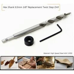 LANGRAY HSS 9,5 Mm 3/8 "Hochgeschwindigkeits-Bohrer-Reibahle-Kits Mit Sechskant-Anschlagmanschette Für Die Manuelle Schreinerlochtasche -Frästische & Zubehör Verkäufe 2022 52037631 5