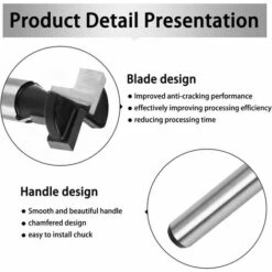 LANGRAY 6,35 Mm T-Nutenschneider, T-Nutenfräserform Fräser, 3 Stück (7,93 / 9,52 / 12,7 Mm) Fräserschaft Mit Messer Holzschneider Für Elektrowerkzeuge Holzbearbeitungswerkzeug -Frästische & Zubehör Verkäufe 2022 52037671 5