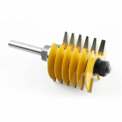 8 Mm Schaft Professioneller Fingergelenk-Fräser Betterlife-5 Verstellbare Klingen 3 Flöten Für Holzschneider Mit 46 Mm Fräserdurchmesser Für Holzbearbeitungswerkzeuge, 1 Stk