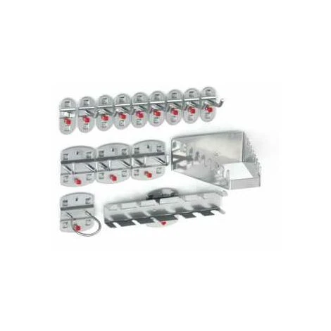 Kappes Werkzeughaltersortiment 15-tlg.ku.-besch.f.Lochplatten 12div.Haken/3 Doppelhaken 1 Kappes Werkzeughaltersortiment 15-tlg.ku.-besch.f.Lochplatten 12div.Haken/3 Doppelhaken