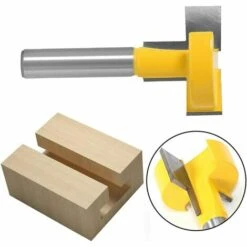BF 8 Mm, T-Spur T-Nut Oberfräse, Formfräser, Holzschneide- Und Fräswerkzeug, Oberfräserblatt Gerade Schneide 8 Mm Blatt (gelb) -Frästische & Zubehör Verkäufe 2022 56427452 5