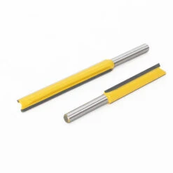BF 2PCSets Von 6.35mm Flachen Kopf Fräser, Extra Lange Hartmetall-Fräser, Holzbearbeitung Schneide 50mm 76mm