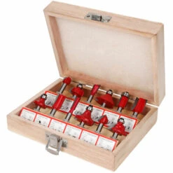 OYLDA 1/4" TCT Router Bit Set 12Stück 1/4", Rot