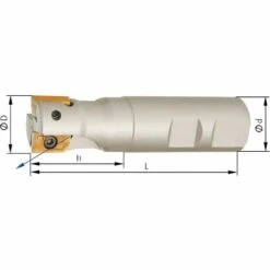 IHTec Schaftfr�ser 90Grad Z2 Innenk�hlung D25mm F�r APKT16