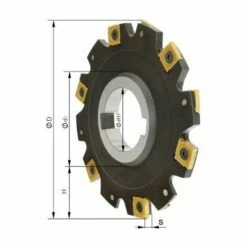 IHTec Scheibenfr�ser Ohne Bund Z16 D 200 X14 Mm