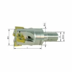 IHTec Einschraubfr�ser 90Grad Z4 Innenk�hlung 25mm F�r APKT10