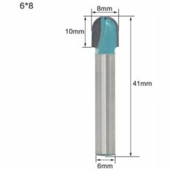 LITZEE 5 Tlg 6 Mm Schaft Oberfräser Hohlkehlfräser, Rund Nase Cove Core Box Fräser Holzbearbeitung Fräser 6mm /8mm /10mm /12mm /18mm -Frästische & Zubehör Verkäufe 2022 64120100 5
