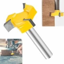 LITZEE T Geradem Schaft Fräser 8mm Schaft Reinigung Fräser 3 Kanten T Schlitz Fräser Schaft Holzfräser Fräser Für Oberfräse 8mm Schaft Plattenfräser Hobelwerkzeug Für Handarbeit Holzbearbeitung