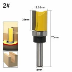 DONTODENT 4pcs Bündigfräser Mit 8mm Schaft, Kopierfräser Oberfräser Nutfräser Stabfräser, Aus Stahl, Holzschneider Profifräser Holzbearbeitungs Schneidwerkzeug,Holz Fräser Router Bit -Frästische & Zubehör Verkäufe 2022 64492866 3