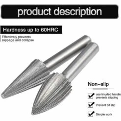 MINKUROW Oberfräser, Doppelschnitt, Wolfram-Rotationsschneider, Wolframschaft, 6 Mm, Feilen-/Gravur-/Schleif-Bits (6 Stück) -Frästische & Zubehör Verkäufe 2022 64524623 3