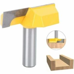 MINKUROW 12-mm-Fräser, Bodenreinigungs-Oberflächenhobel, T-Schienen-T-Nut-Form-Fräser, 12 X 57 Mm Unterseite, Gelbe Klinge -Frästische & Zubehör Verkäufe 2022 64528883 4