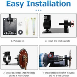 SUPERSELLER Handbohrmaschine Zu Fräser Konverter Schneidebasis Mit 2 Schraubenschlüssel Für 10mm Bohrung Sägeblätter Schwarz -Frästische & Zubehör Verkäufe 2022 65491540 4