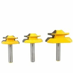 HEGUYEY 3 Stück 1/2-Zoll-Schaft 45-Grad-Gehrungsfräser, Holzbearbeitungsfräser, Nutfräser, Zapfenfräser Für Die Holzbearbeitung, Schneidwerkzeug Für Graviermaschine, Beschichtungsmaschine -Frästische & Zubehör Verkäufe 2022 65729285 4