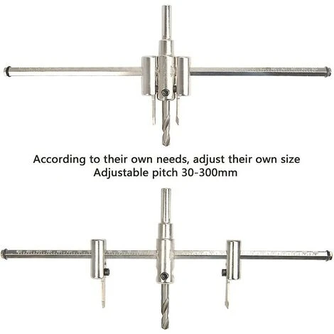 DONTODENT Bohrlöcher Bohrer Verstellbar 30–300 Mm Akku-Kreisschneider Klinge Legierung Hobelbohren Zimmerei Bohren Von Löchern Auf Lautsprecher Zimmerei Kunststoff Bett 4 DONTODENT Bohrlöcher Bohrer Verstellbar 30–300 Mm Akku-Kreisschneider Klinge Legierung Hobelbohren Zimmerei Bohren Von Löchern Auf Lautsprecher Zimmerei Kunststoff Bett – Bild 4