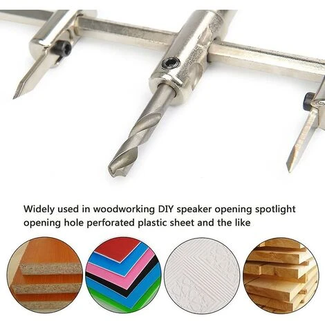 DONTODENT Bohrlöcher Bohrer Verstellbar 30–300 Mm Akku-Kreisschneider Klinge Legierung Hobelbohren Zimmerei Bohren Von Löchern Auf Lautsprecher Zimmerei Kunststoff Bett 5 DONTODENT Bohrlöcher Bohrer Verstellbar 30–300 Mm Akku-Kreisschneider Klinge Legierung Hobelbohren Zimmerei Bohren Von Löchern Auf Lautsprecher Zimmerei Kunststoff Bett – Bild 5