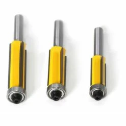 MONLY 3 Stück Fräser 4 Flötenschaft Profilmesser Mit Oberlager Gerader Stempel DIY Hartmetall Holzbearbeitungsschneider (Metall) -Frästische & Zubehör Verkäufe 2022 66479321 5