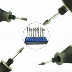 READCLY 10 Stück Wolframkarbid-Frässtifte, Metallgrat-Schleifkopf Für Dremel-Rotationswerkzeuge, Schleifer Und Holzbearbeitung, Gravieren, Metallpolieren -Frästische & Zubehör Verkäufe 2022 66539154 3