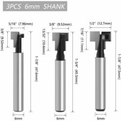 DECKON T-Nut-Fräser, T-Nut-Fräserform-Fräser, 3-teiliger Fräserschaft Mit Klingen-Holzbearbeitungsschneider Für Elektrowerkzeuge Holzbearbeitungswerkzeug -Frästische & Zubehör Verkäufe 2022 66982501 4