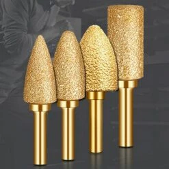 BRIDAY Diamant-Schleifkopf-Fräser – 6 Mm Schaft, Spitze Form, Metall-Fräser, Grate, Schnitzwerkzeuge Für Gusseisen/Edelstahl/Fliesen/Marmor/Stein (8 Mm) -Frästische & Zubehör Verkäufe 2022 67434261 3